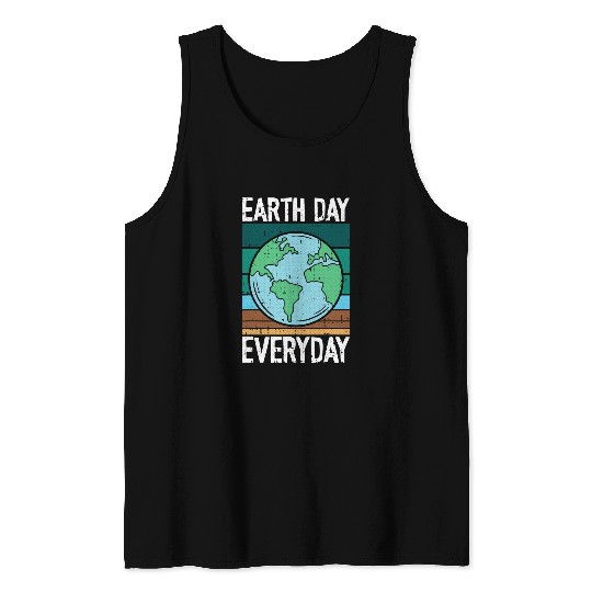 Earth Day EveryDay Retro Save The Planet Environmentalist Tank Tops