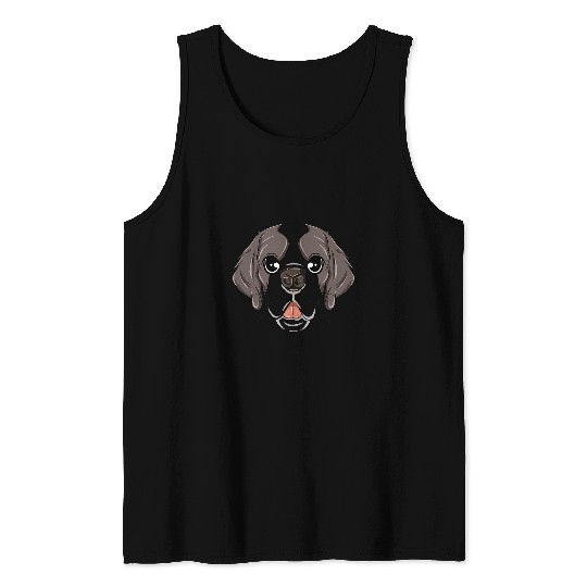 Dog Saint Bernard Costume Cute Dog Face Halloween Tank Tops
