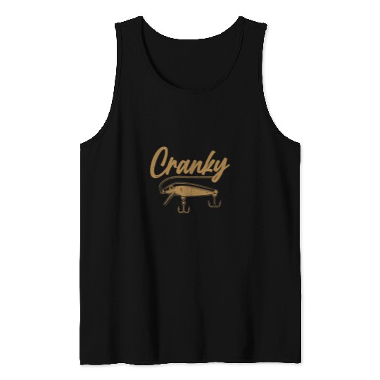 Fishing Cranky Fishing Fisher Tank Tops