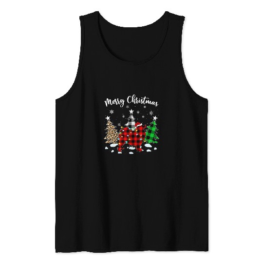 Dog Samoyed Matching Family buffalo plaids Samoyed Dog Christmas Tank Tops