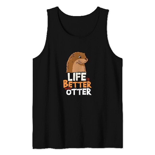 Otters Cute Sea Otter 1 Tank Tops