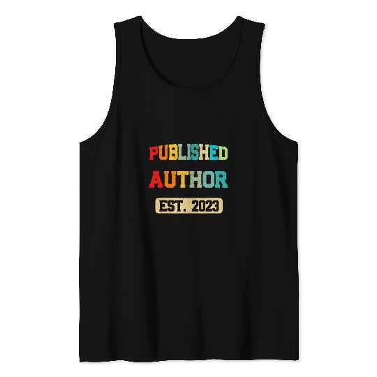 Retro Author Writer Published EST Writing Writer Tank Tops