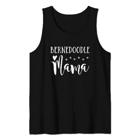 Bernedoodle Dog Mom Cute Bernedoodle Mama Tank Tops