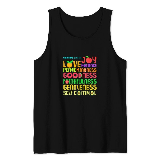 Christian The Fruit of The Spirit Christian Bible Verse Tank Tops