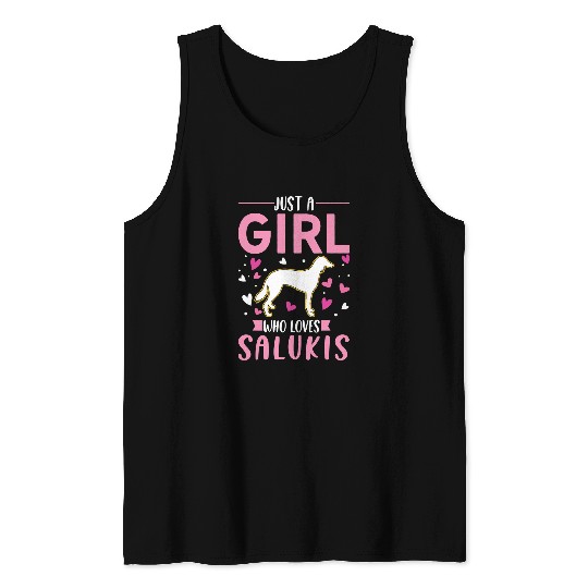 Dog Grayhound Just a girl who loves Salukis Persian Greyhound Saluki 287 Tank Tops