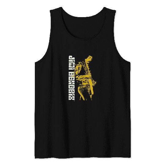 Guitarist Jimi Hendrix Silhouette Guitar Tank Tops