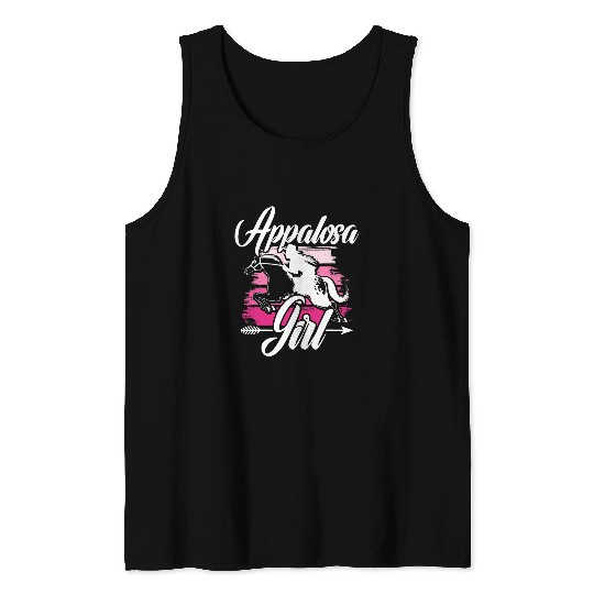 Appaloosa Girl Horse Racing Derby Horse Lovers Jockey Cowboy Tank Tops