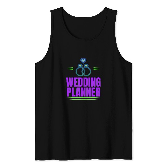 Coordinator Bridal Party Wedding Planner Journal for Bride Tank Tops