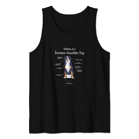 Anatomy of a Bernese Mountain Dog Bernese Dog Canine Dog Tank Tops