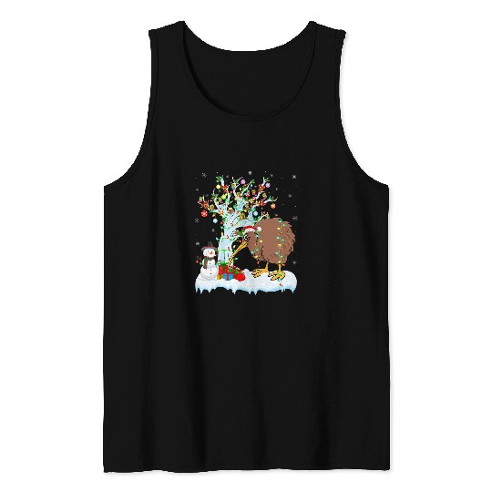 Kiwi Bird xmass Element Tree Lighting Kiwi Bird Christmas 6 Tank Tops