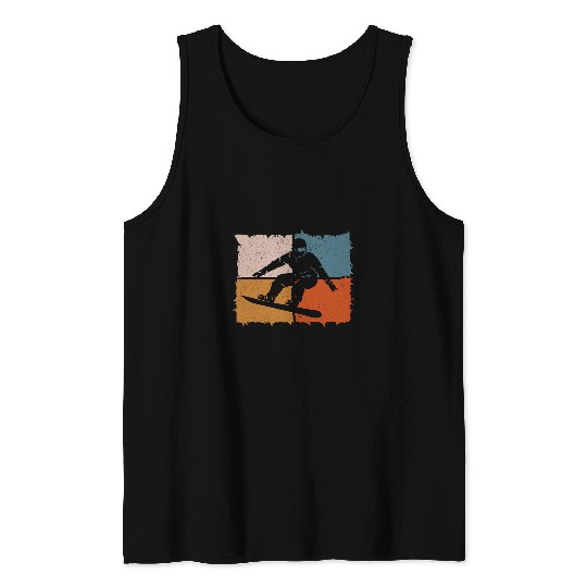 Skiing Ski Snowboard Graphic For Snowboarders Snowboarding Fans 5 Tank Tops