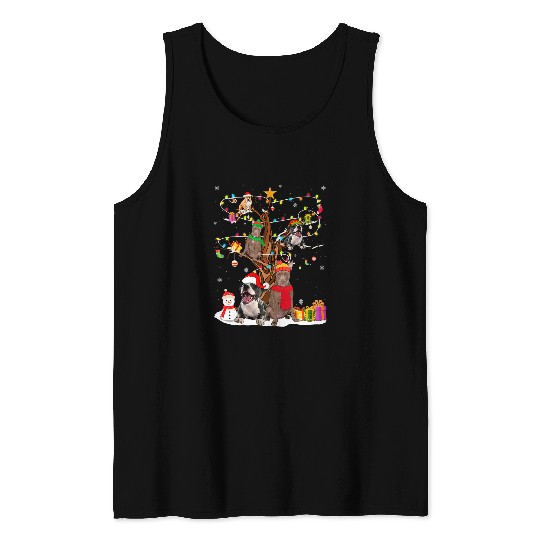 Bully Dog xmass Dog Lover Fun Pitbull Christmas Tree 429 Pitbull Dog Tank Tops