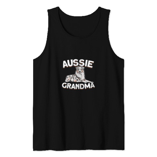 Aussie Grandma Aussie Owner Australian Shepherd 33 Tank Tops