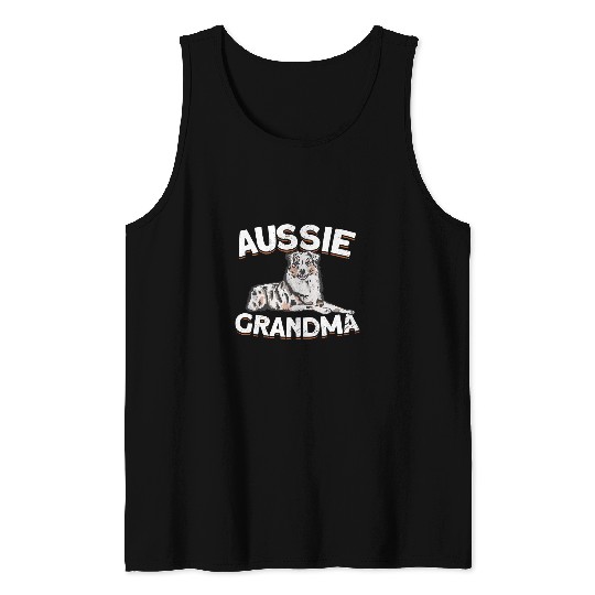 Aussie Grandma Aussie Owner Australian Shepherd 33 Tank Tops