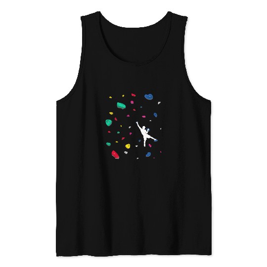 Climbing Climber Boulder Wall Rock Climber Bouldering 3 Climb Tank Tops