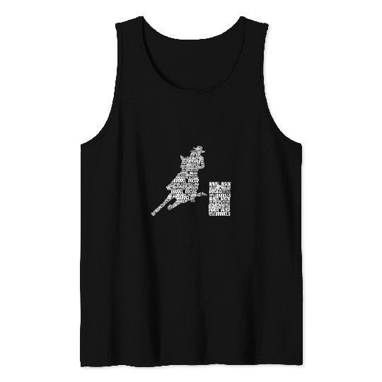 Barrel Racing Horse Barrel Racer Rodeo Cowgirls Girls Women Tank Tops