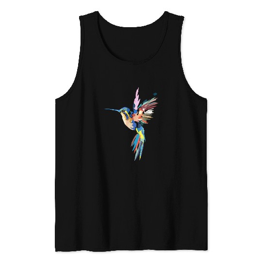 Autism Hummingbird Hummingbird Lover Cool Water Color Gift autism wild life Neurodiverse Tank Tops