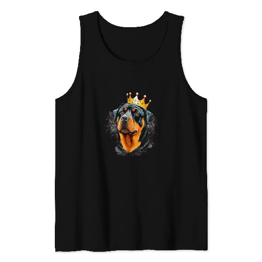 Dog Rottweiler Lover Rottie Portrait 43 Tank Tops