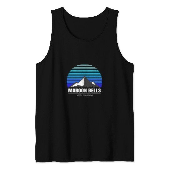 Hiking Hiker Maroon Bells Colorado Bluebird Day Aspen CO Hike Tank Tops
