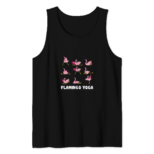 Namaste Yoga Flamingo Yoga Meditation Workout Exercise Fitness Mom Gift Meditation Tank Tops