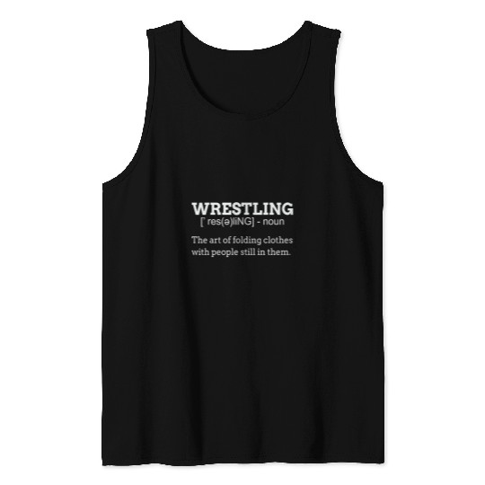 Witty statement cleverly alludes moves in wrestling Tank Tops