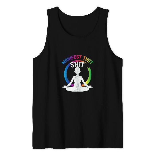 Namaste Yoga Manifest That Meditation Spiritual Yoga LGBTQ Zen Circle Meditation Tank Tops