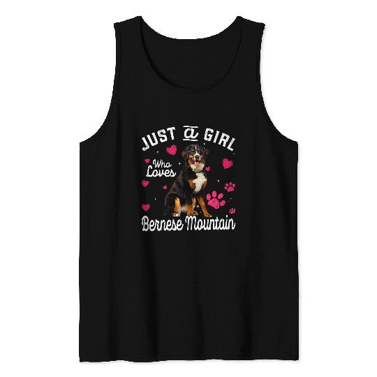 Cute Just A Girl Who Loves Bernese Mountain Dog Lover190 Tank Tops