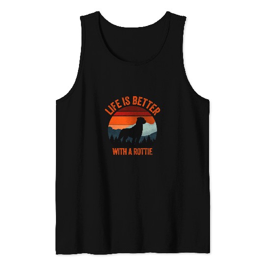 Dog Rottweiler Life Is Better With a Rottie vintages Rottweiler Forest Tank Tops