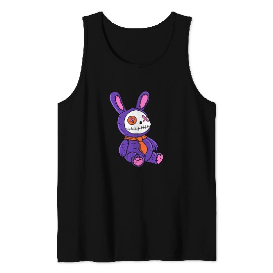 Funny Bear Creepy Pink Pastel Goth Teddy Bear Voodoo Doll Witchcraft 612 Cute Bears Tank Tops