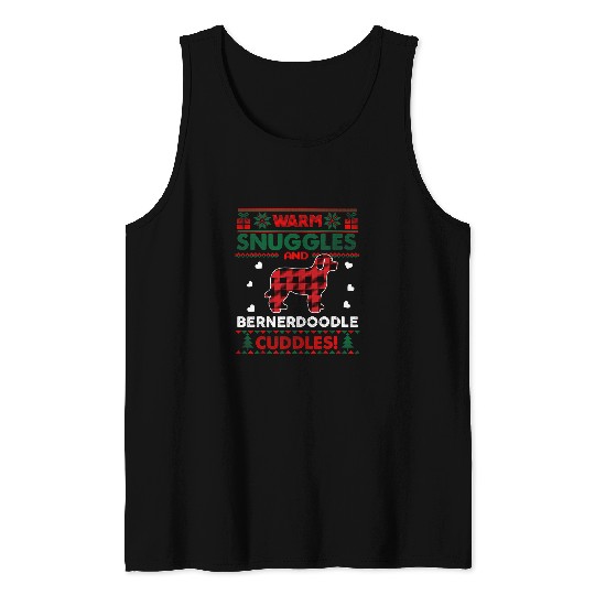 Bernedoodle Dog Lover Pajama Dog Ugly Christmas Sweater Tank Tops