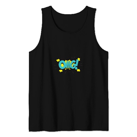 Comic Book Effect OMG Tank Tops