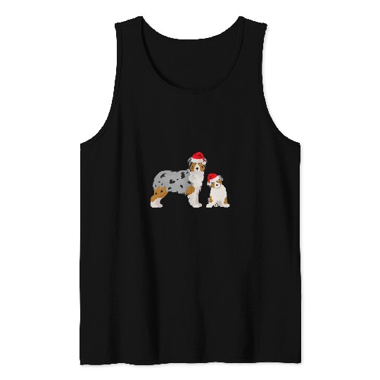 Australian Shepherd Christmas 3 Tank Tops