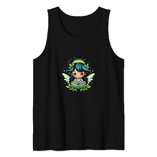 Bookworm Cute Literature Novel Bibliophile Books Book Fairy Tank Tops
