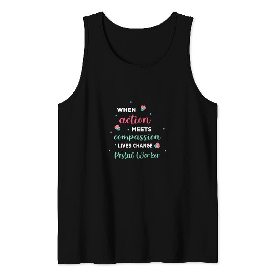 Postal Worker Mailman Mail Post Office 2 Tank Tops