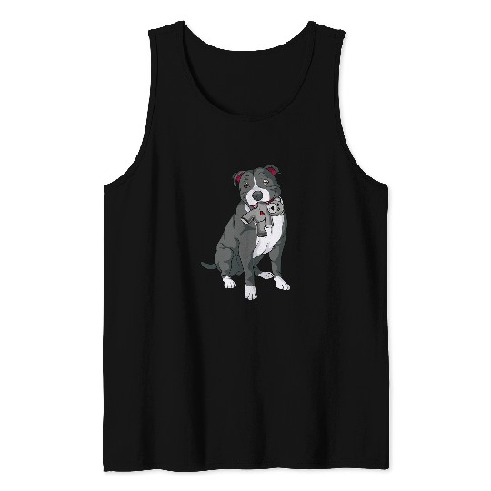 Dog Staffordshire American Staffordshire Terrier stuffed animal amstaff Tank Tops