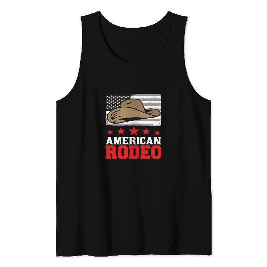 American Rodeo Cowboy Horse Bull Riding For Men Women Kids 1 Tank Tops