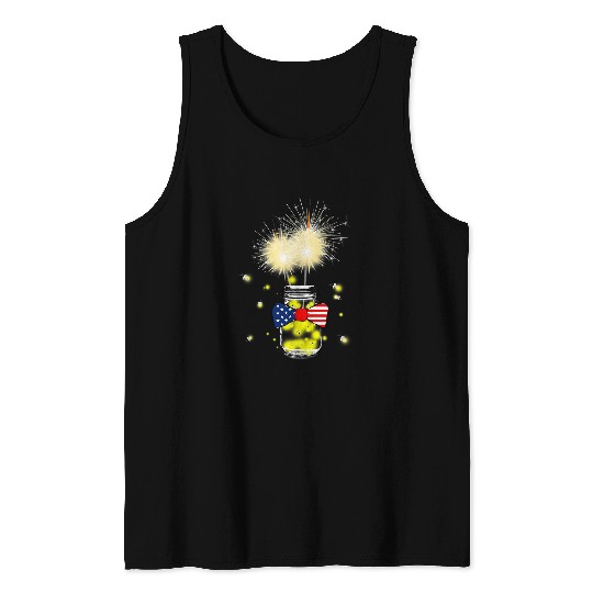 Fireflies Mason Jar Tank Tops