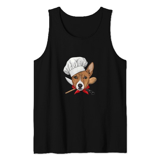 Dog Basenji Chef Dog Cooking Baking Lover 255 Tank Tops