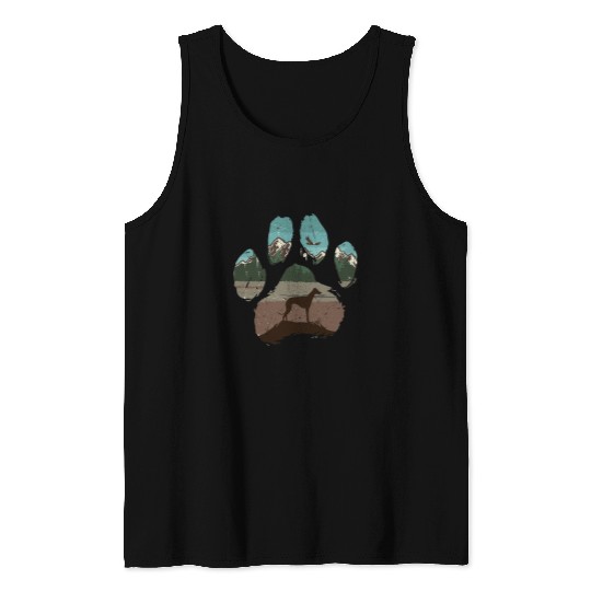 Dog Grayhound Italian Greyhound Paw Mom Dad Dog Lover Women Tank Tops