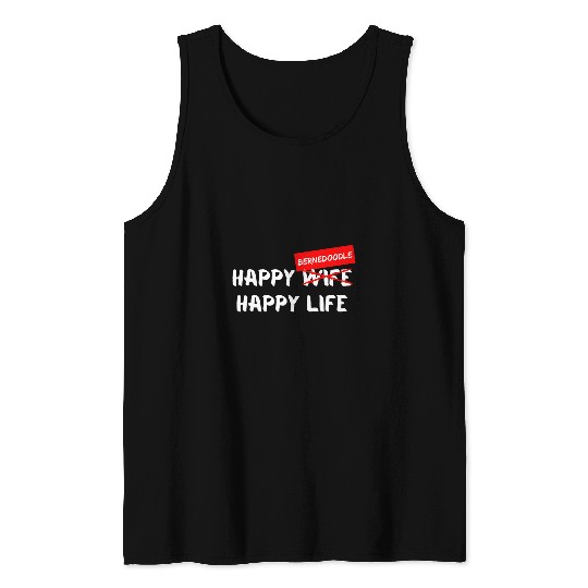 Bernedoodle Dog Breed Happy Life Animal Friend Dog Tank Tops
