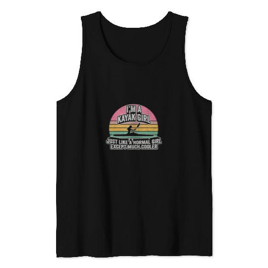 Kayak Water vintages Retro Im A Kayak Girl Cute Nice Funny Kayaking 2 Tank Tops