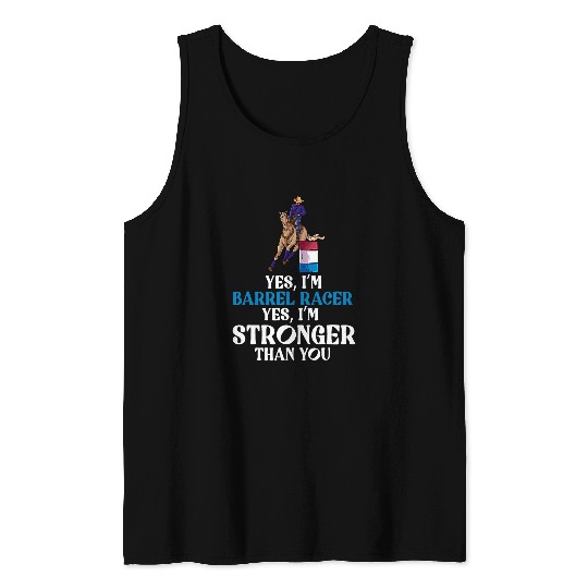 Barrel Racing Western Riding Horse Rodeo Cowboy Equestrian 1 Tank Tops