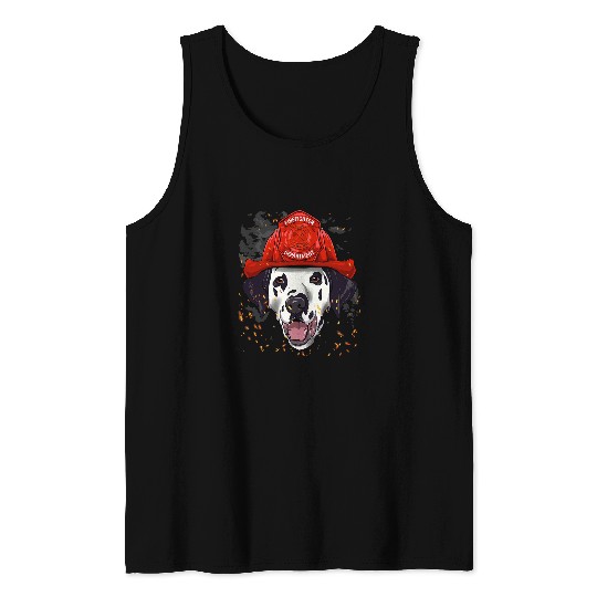 Dalmatian Firefighter Dalmatian Lover 738 Dalmatians Dog Tank Tops