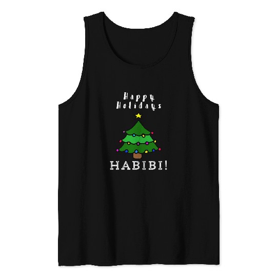 Happy Holidays Habibi Arabic Tank Tops