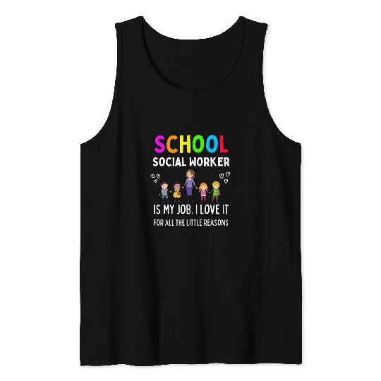 school social worker appreciation s back to school Tank Tops