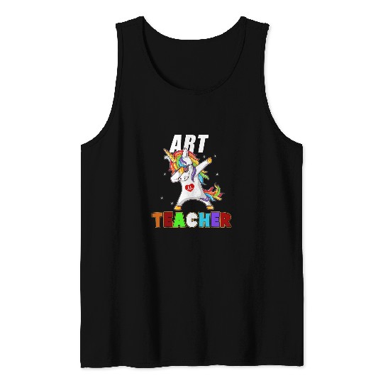 Art Teacher Unicorns Dabbings Funny Gift Dab Dabs Tank Tops