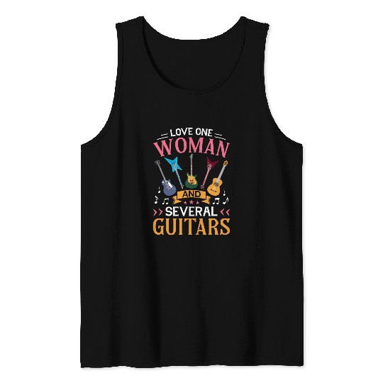 Guitarist Funny Guitar Novelty Gift For Guitarists Women Mothers Day Guitar Tank Tops