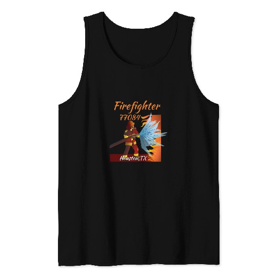 Firefighter Art Houston TX 77084 Tank Tops