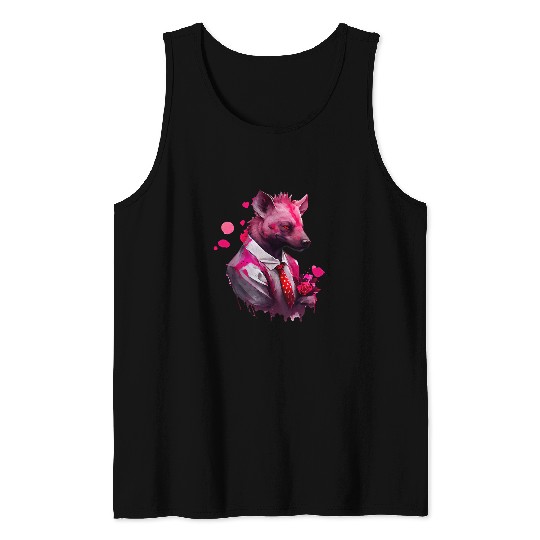 Cute Valentines Day Hyena Gifts Hyena lovers Funny Hyena Tank Tops