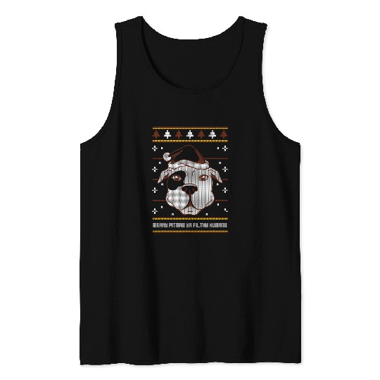 Bully Lover Dog Merry Pitmas Sweater Style Funny Pitbull Ya Filthy Humans 216 Pitbull Dog Tank Tops